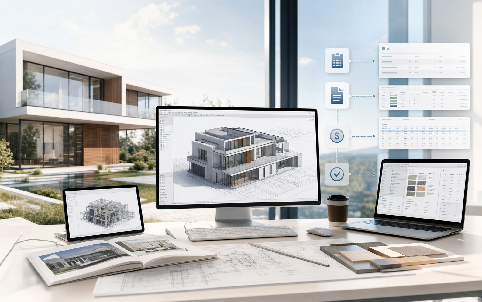 Envisioneer 建筑 BIM 工作流示意图
