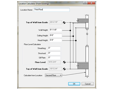 building locations dialog