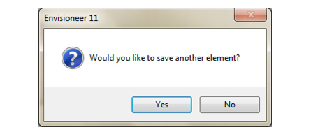 would you like to save another element dialog